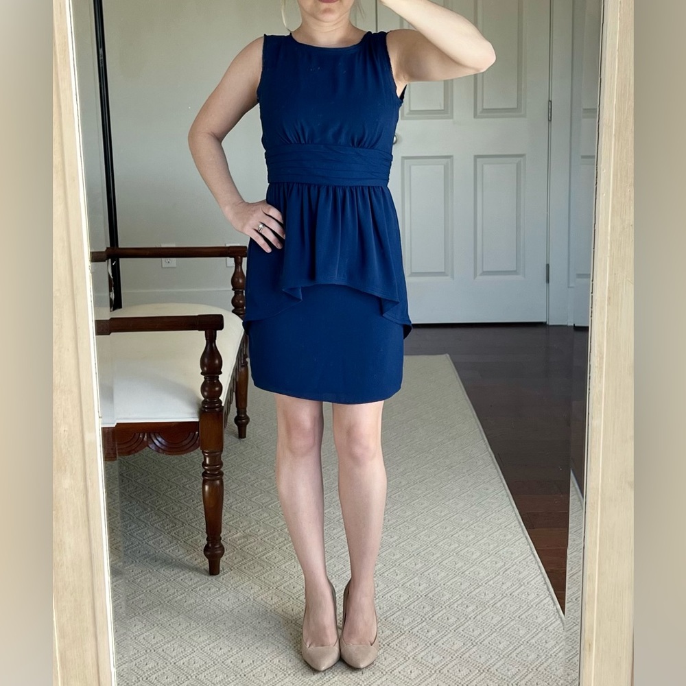 BCBG MAXAzria Blue Cocktail Dress 0